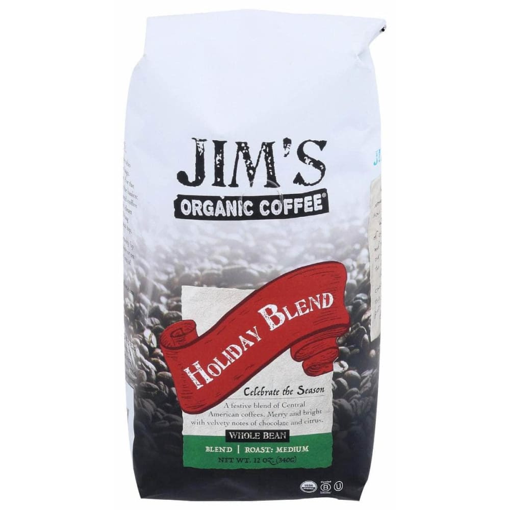 JIMS ORGANIC COFFEE JIMS ORGANIC COFFEE Holiday Blend, 12 oz