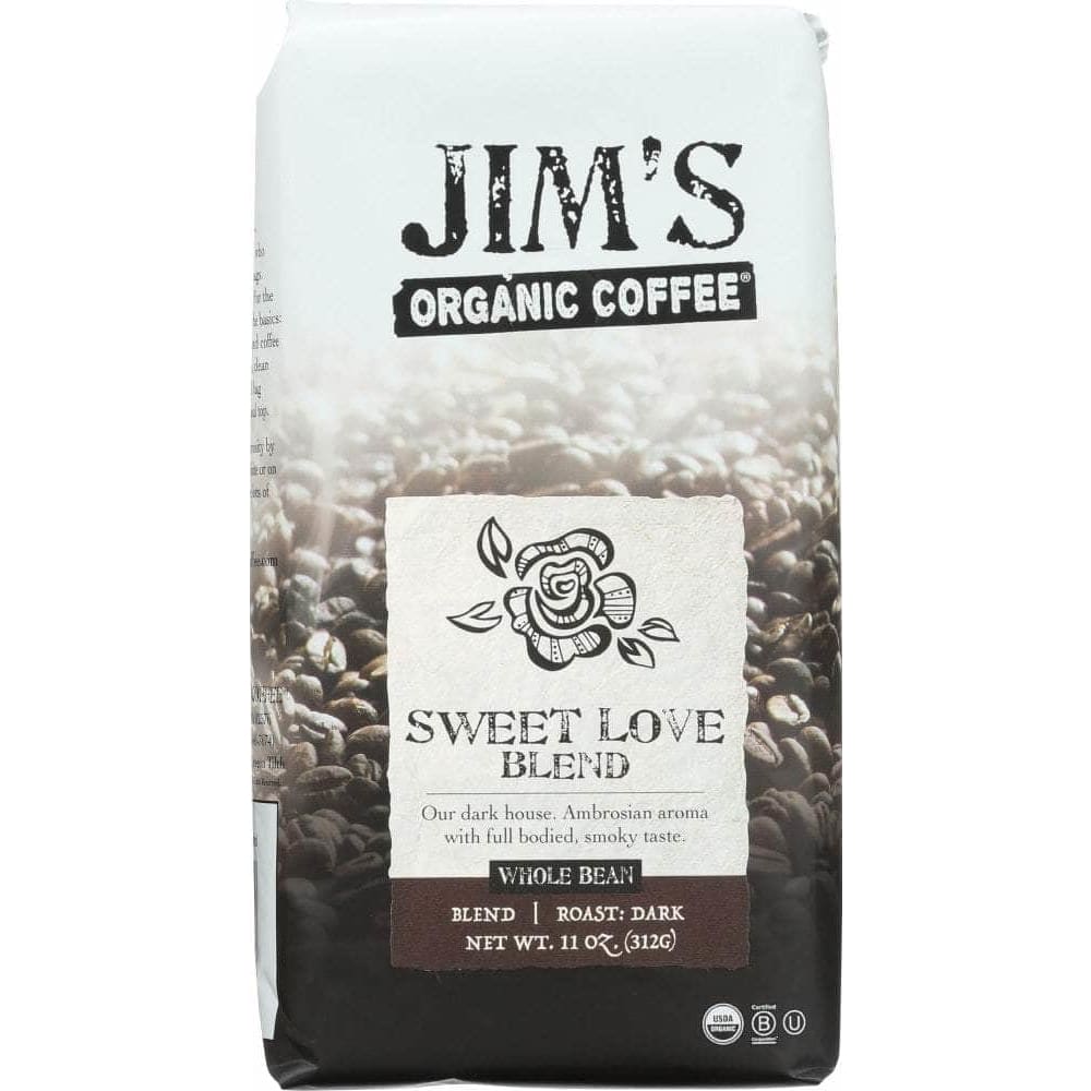 Jims Organic Coffee Jim's Organic Coffee Whole Bean Sweet Love Blend, 12 oz