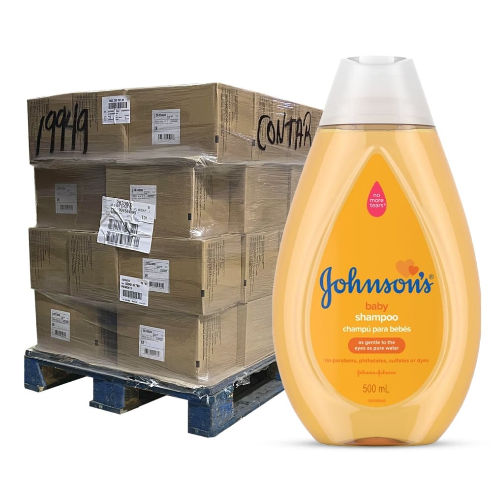 Johnson & Johnson Baby Shampoo Gold Pallet - 500 ml - 48 Packs 12 Bottles Each - Baby - Johnson & Johnson
