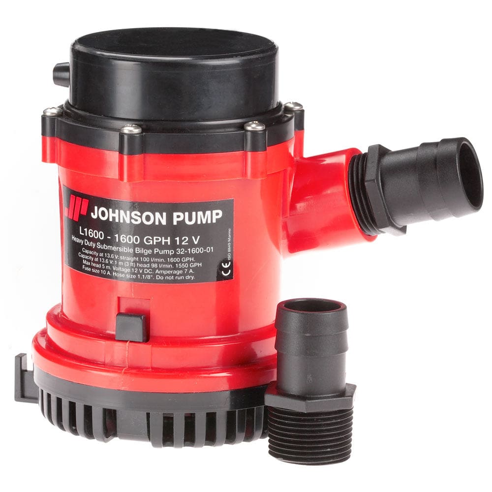Johnson Pump 1600 GPH Bilge Pump 1-1/ 8 Hose 12V - Marine Plumbing & Ventilation | Bilge Pumps - Johnson Pump