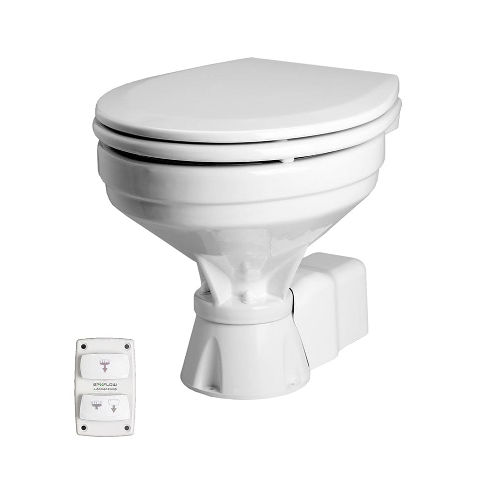 Johnson Pump Aqua T Toilet - Electric - Comfort - 12V w/ Solenoid - Marine Plumbing & Ventilation | Marine Sanitation - Johnson Pump