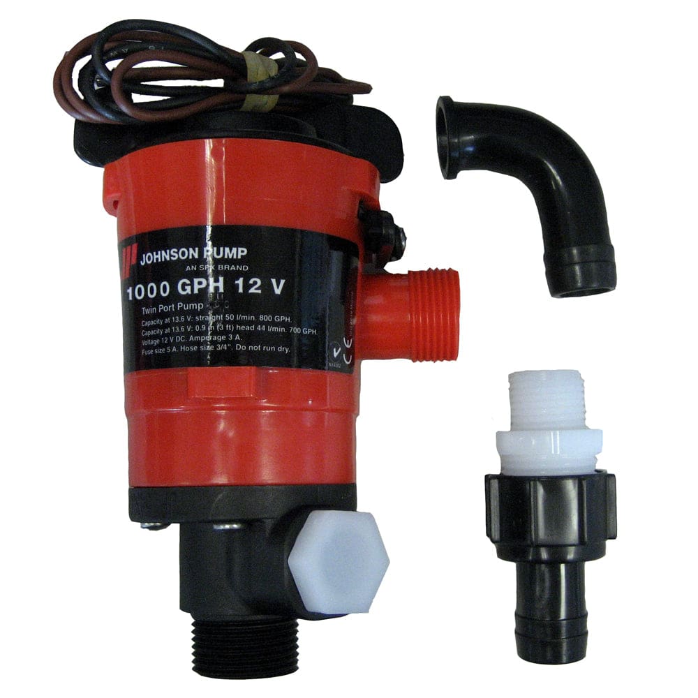 Johnson Pump Twin Port 1000 GPH Livewell Aerating Pump - 12V - Marine Plumbing & Ventilation | Livewell Pumps - Johnson Pump