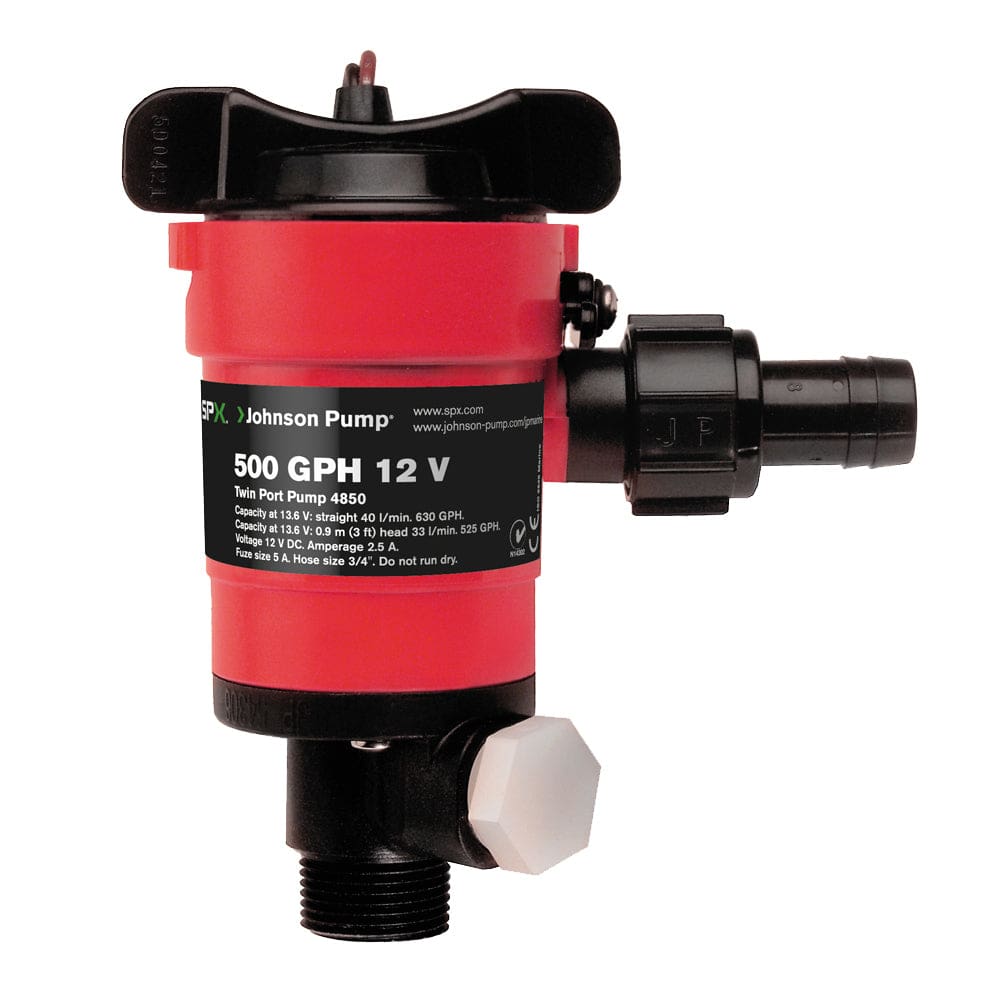 Johnson Pump Twin Port 500GPH Livewell Aerating Pump - 12V - Marine Plumbing & Ventilation | Livewell Pumps - Johnson Pump
