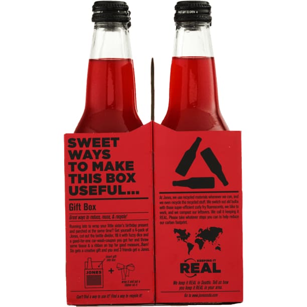 JONES Grocery > Beverages > Sodas JONES: Strawberry Lime Cane Sugar Soda 4Pack, 48 fo