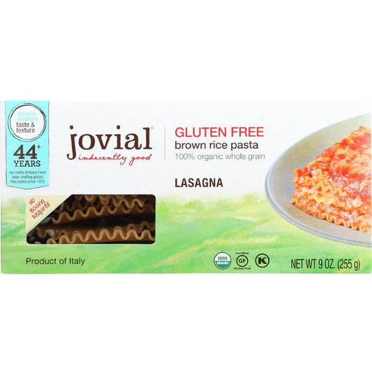 JOVIAL: Organic Gluten Free Brown Rice Pasta Lasagna 9 oz (Pack of 5) - Pantry > Pasta and Sauces - JOVIAL