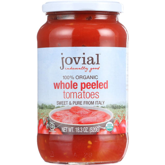 JOVIAL: Tomato Whole Peeled Organic 18.3 oz (Pack of 4) - Grocery > Meal Ingredients > WATER BOTTLES - JOVIAL