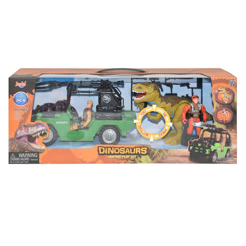 Juda Toys Dinosaurs Hunting Play Set T-Rex -12 Pcs - Toys & Games - juda