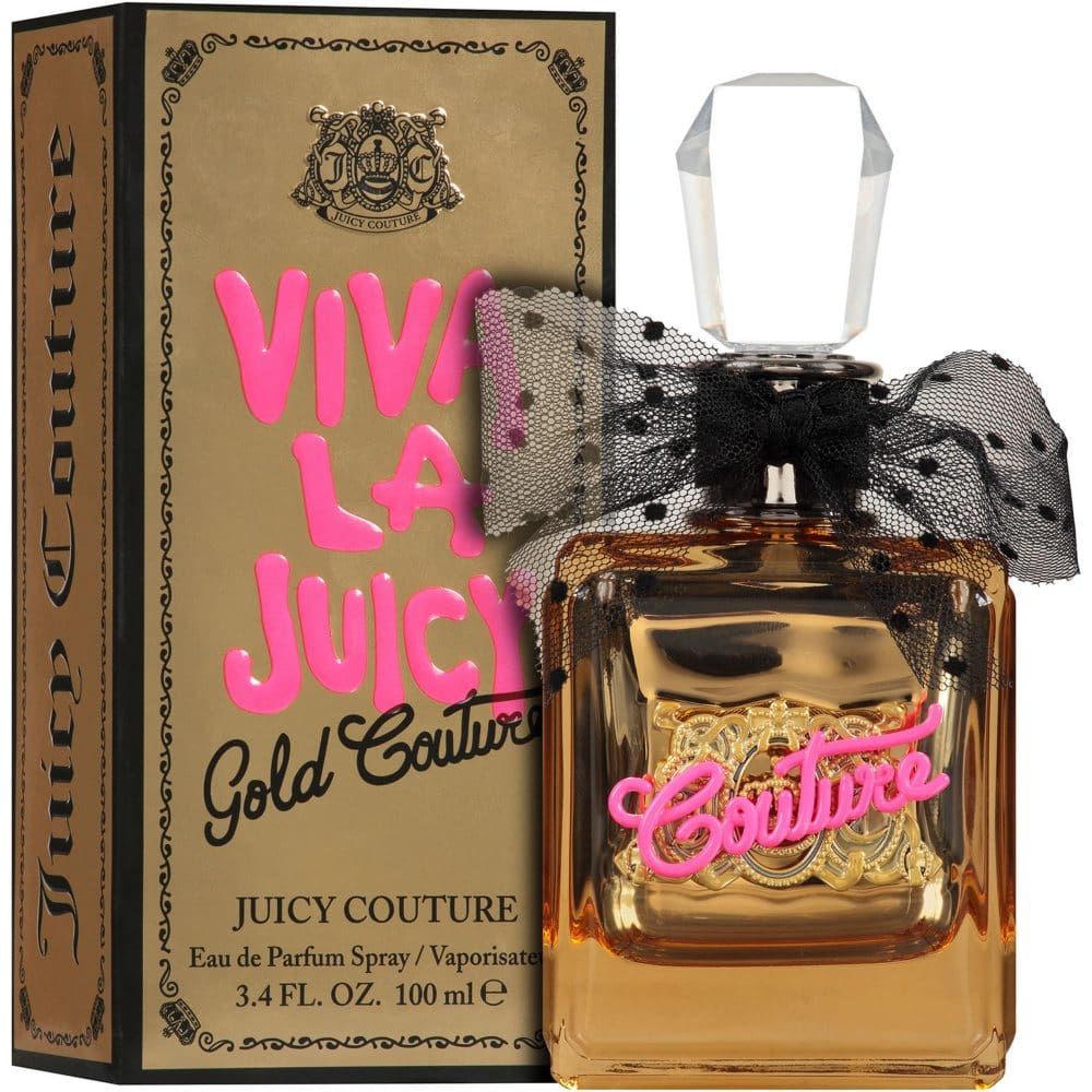 Juicy Couture Viva La Juicy Gold Couture Eau De Parfum Spray for Women 3.4 fl oz - Women’s Perfume - Juicy