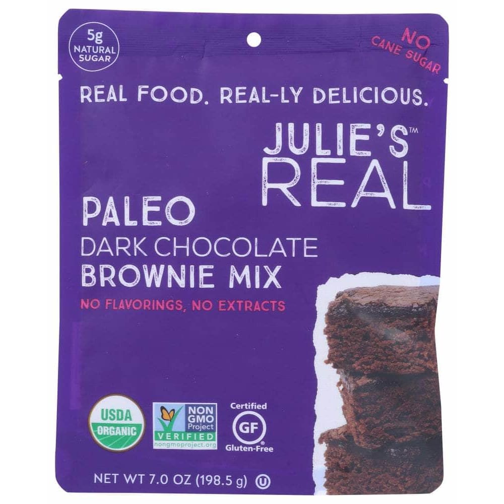 JULIES REAL Grocery > Cooking & Baking > Baking Ingredients JULIES REAL: Dark Chocolate Brownie Mix, 7 oz