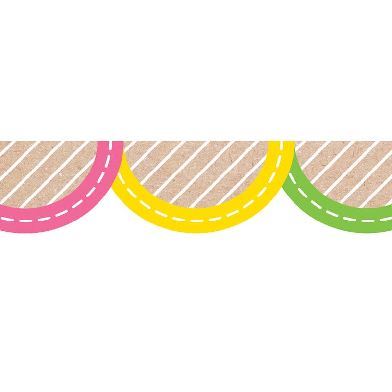 Jumbo Scallops Ez Border Colorful Kraft (Pack of 8) - Border/Trimmer - Creative Teaching Press