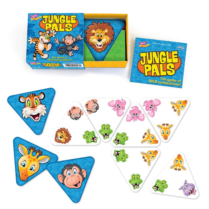 Jungle Pals Three Corner Card Game (Pack of 3) - Games - Trend Enterprises Inc.