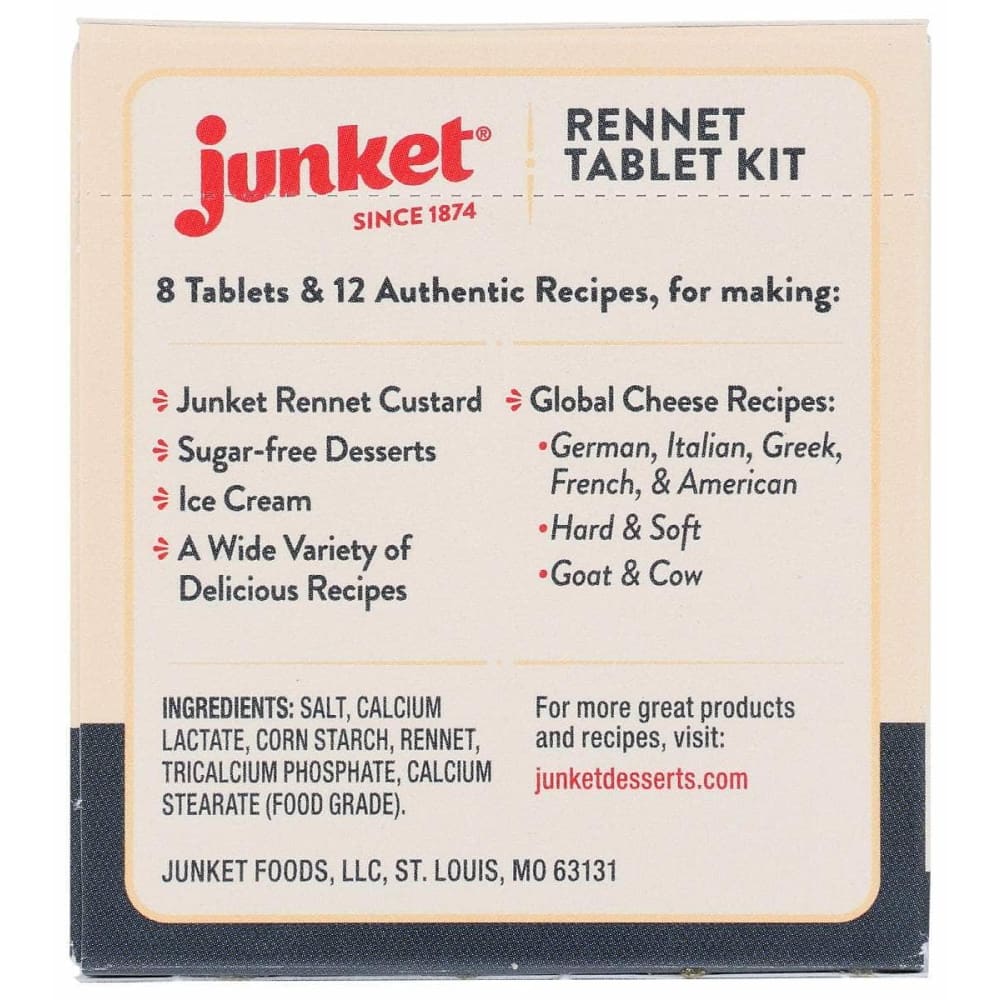 JUNKET Grocery > Cooking & Baking > Baking Ingredients JUNKET: Rennet Tablets, 0.23 oz