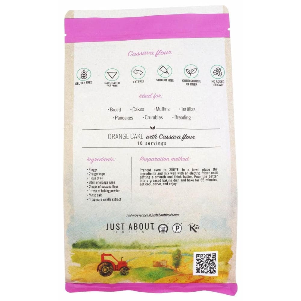 JUST ABOUT FOODS Just About Foods Flour Cassava, 2 Lb