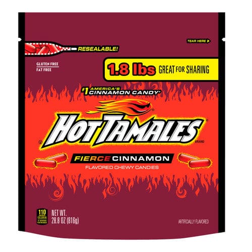 Just Born Hot Tamales Bag 1.8lb (Case of 6) - Candy/Unwrapped Candy - Just Born