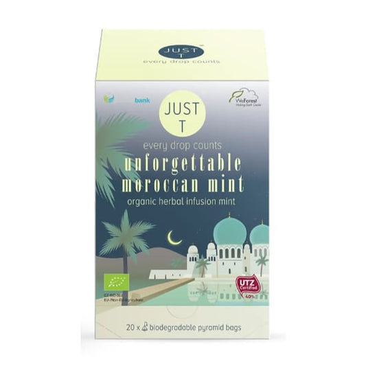 JUST T: Unforgettable Moroccan Mint Tea 1.41 oz (Pack of 3) - Grocery > Beverages > Coffee Tea & Hot Cocoa - JUST T