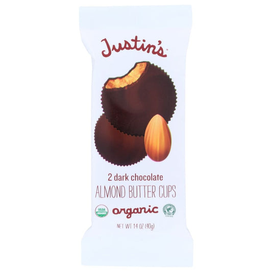 JUSTINS: Dark Choc Cups Almond Butter 1.4 OZ (Pack of 6) - Grocery > Chocolate Desserts and Sweets > Chocolate - JUSTINS