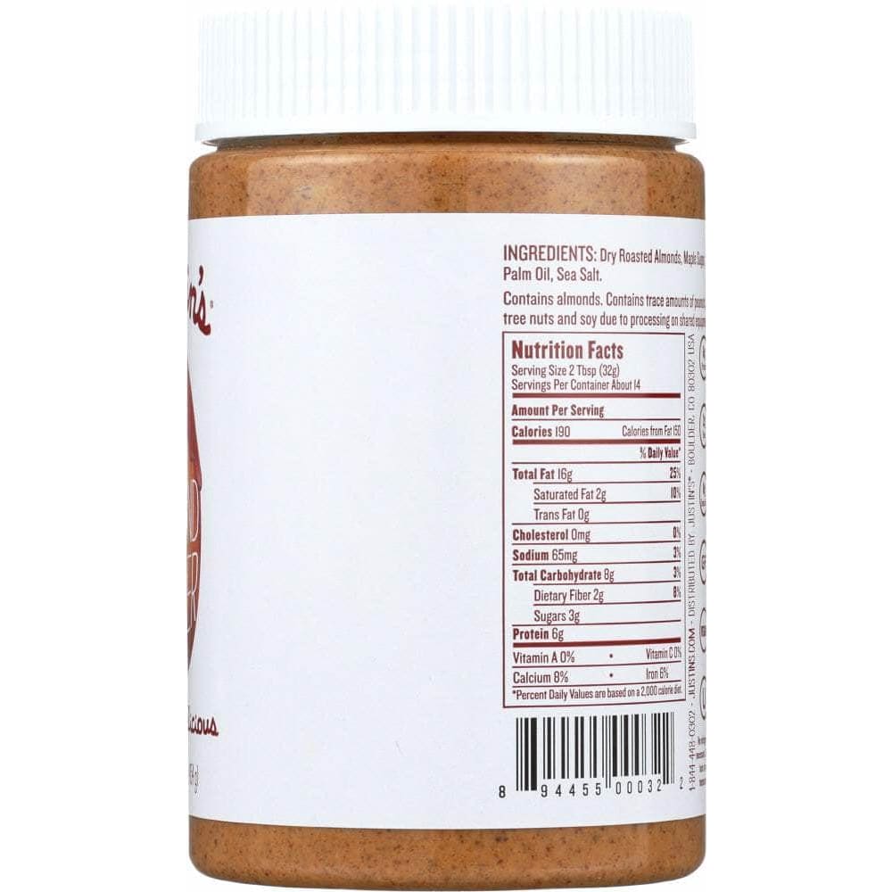 Justins Justin'S Nut Butter Maple Almond Butter, 16 oz