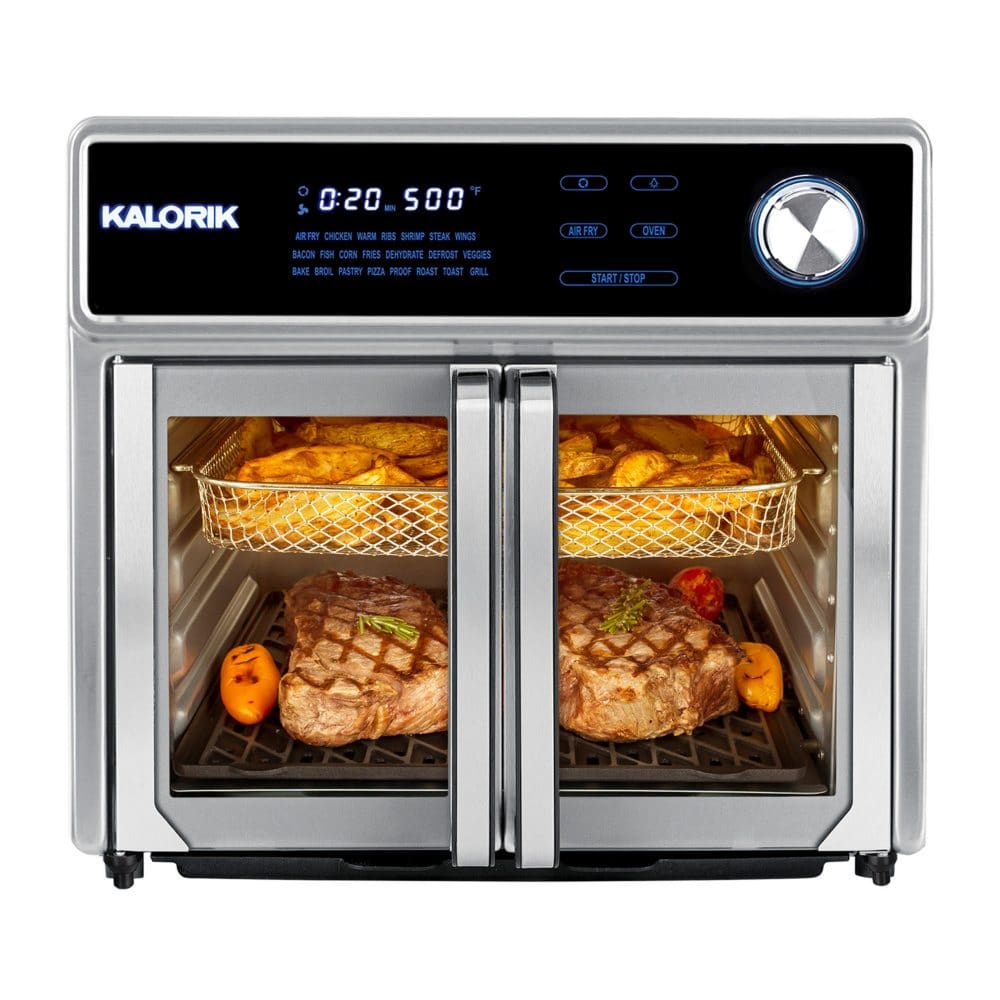 Kalorik MAXX 26 Quart Digital Air Fryer Oven Grill Stainless Steel - Air Fryers & Deep Fryers - ShelHealth