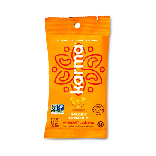 KARMA KARMA Golden Turmeric Wrapped Cashews, 1.5 oz