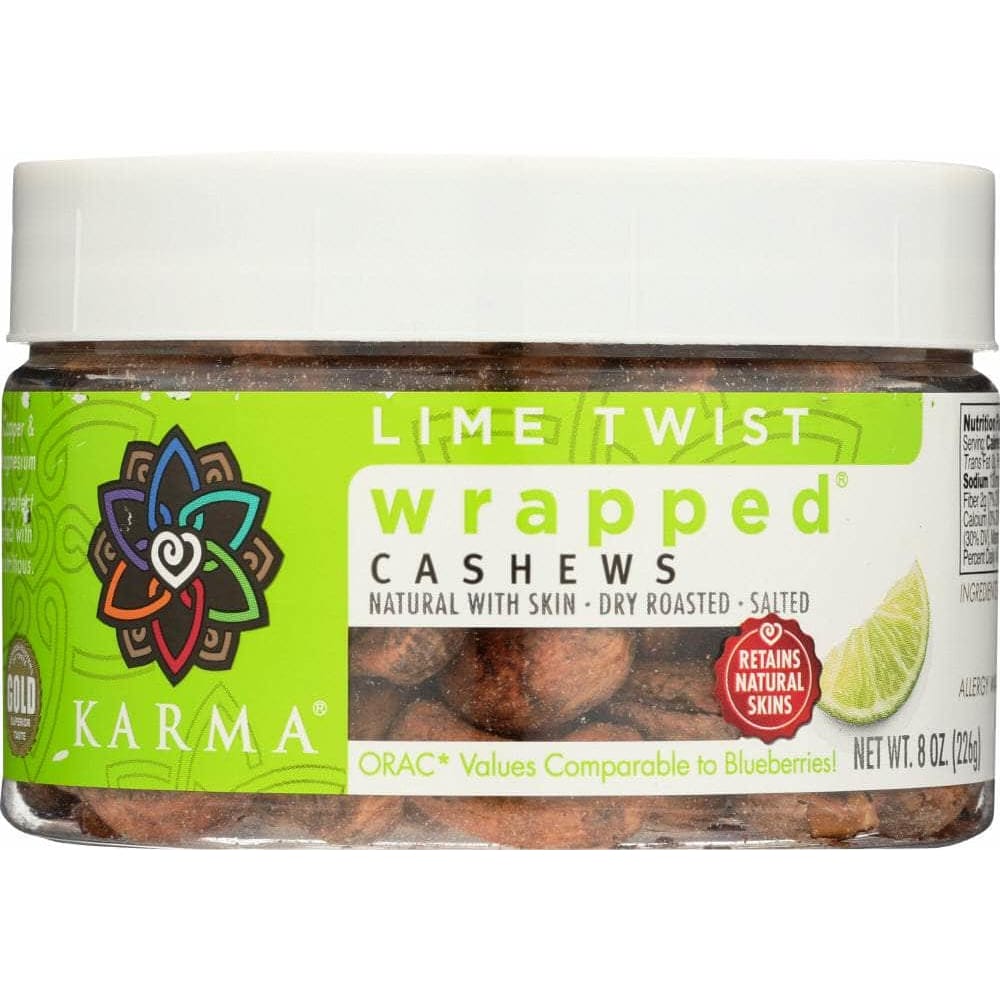 Karma Karma Lime Wrapped Cashews, 8 oz