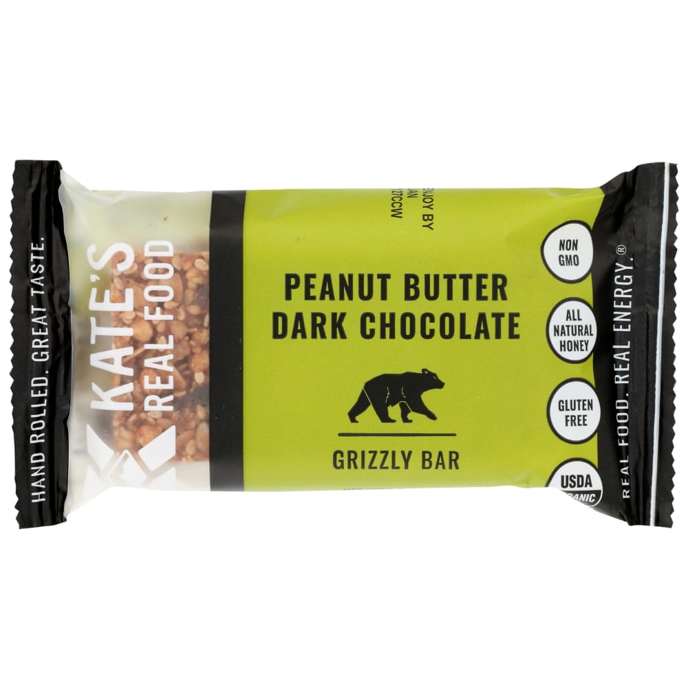 KATES REAL FOOD: Bar Grizzly Pbtr Drk Choc 2.2 OZ (Pack of 6) - Bars Granola & Snack - KATES REAL FOOD