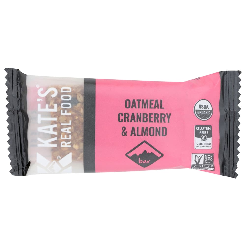 KATES REAL FOOD: Bar Oatmeal Crnbrry Almnd 2.2 OZ (Pack of 6) - KATES REAL FOOD