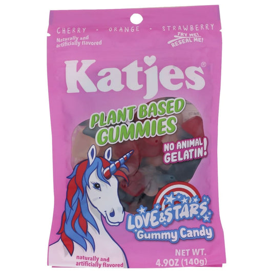 KATJES: Plant Based Love and Stars Gummies 4.9 oz (Pack of 5) - Chocolate Desserts and Sweets > Candy - KATJES