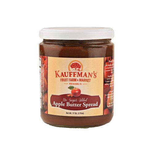 Kauffman’s Apple Butter Spread (With Spice No Sugar) 17oz (Case of 12) - Misc/Jelly Jams & Spreads - Kauffman’s