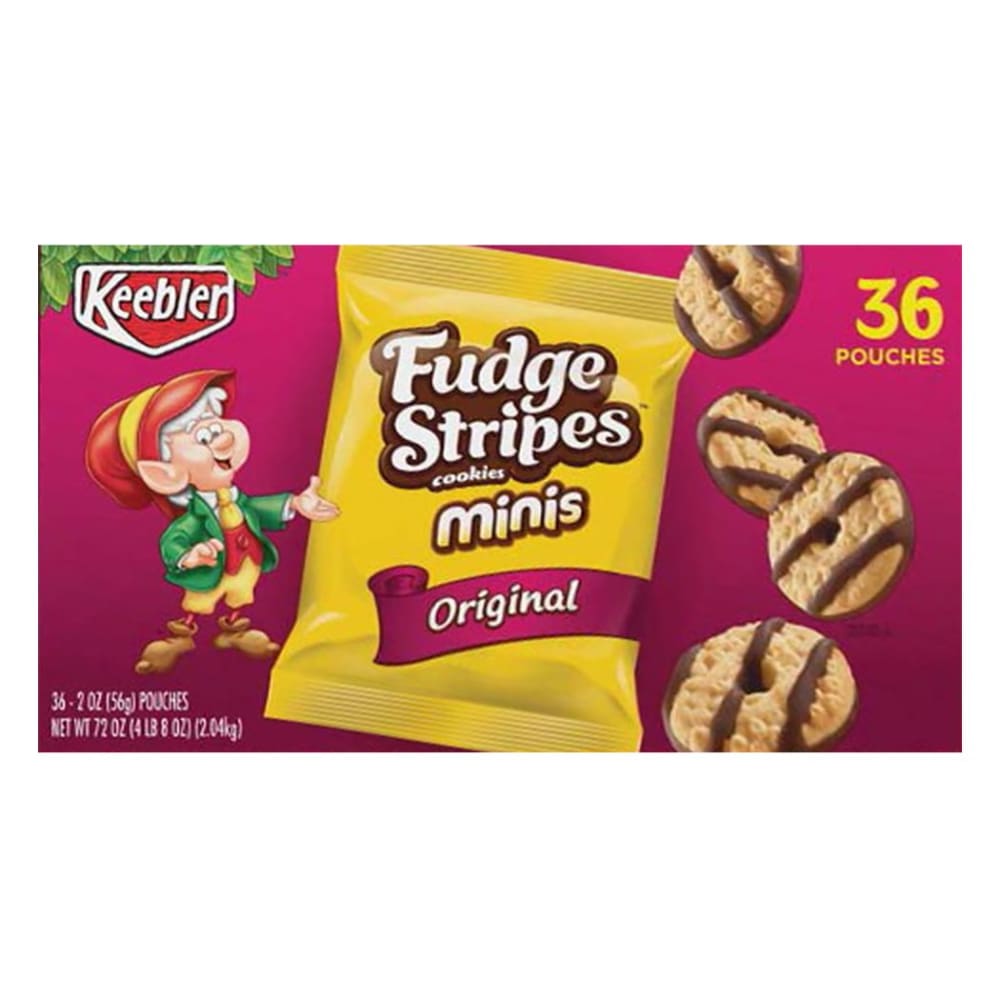 Keebler Fudge Stripes Mini Cookies 36 ct./ 2 oz. - Keebler