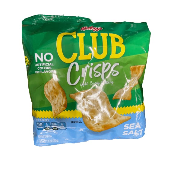 Kellogg's Kellogg's Club Cracker Crisps, Baked Snack Crackers, Sea Salt, 7.1 Oz.