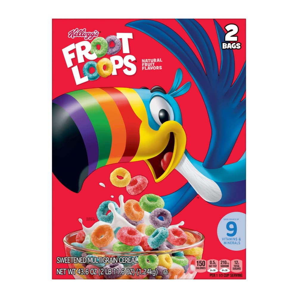 Kellogg’s Kellogg’s Froot Loops Breakfast Cereal 2 pk. - Home/Grocery Household & Pet/Canned & Packaged Food/Breakfast Food/Cereal & Oats/ -