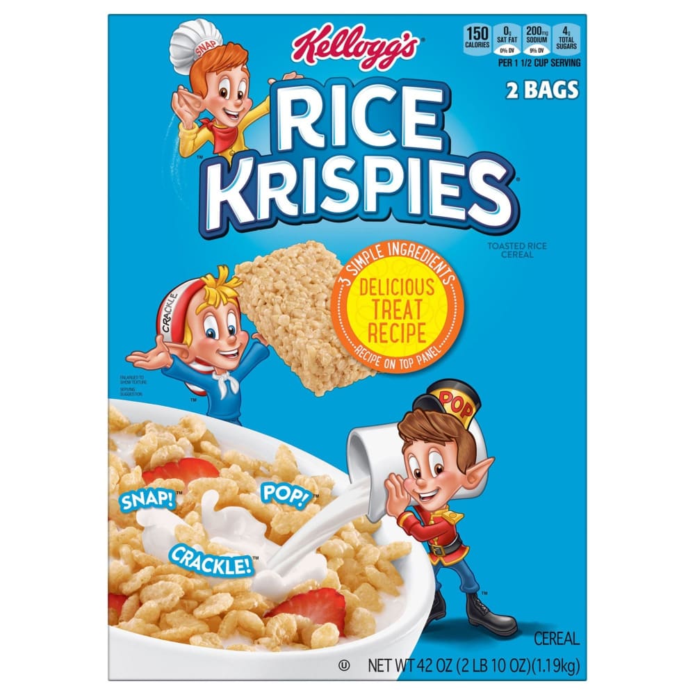 Kellogg’s Kellogg’s Rice Krispies Breakfast Cereal 2 pk. - Home/Grocery Household & Pet/Canned & Packaged Food/Breakfast Food/Cereal & Oats/