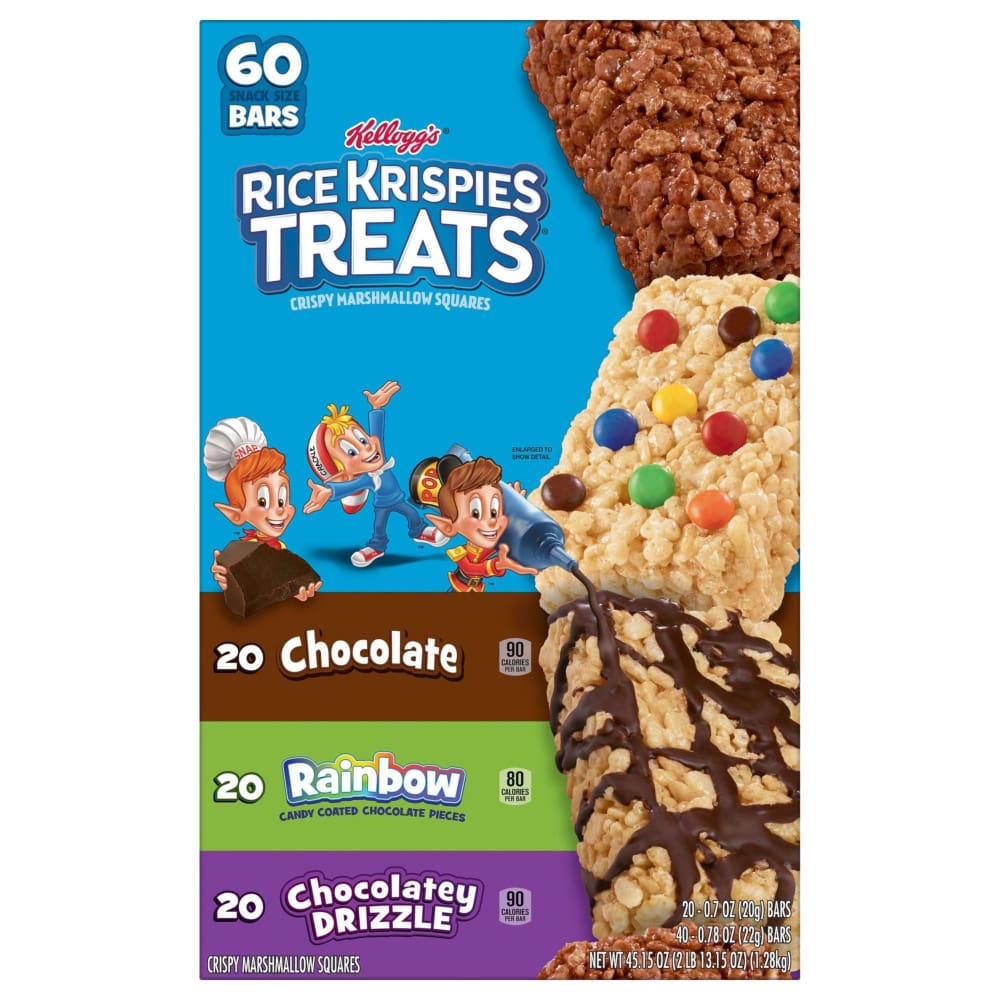 Kellogg’s Kellogg’s Rice Krispies Treats Marshmallow Snack Bars Variety Pack 60 ct. - Home/Grocery Household & Pet/Canned & Packaged