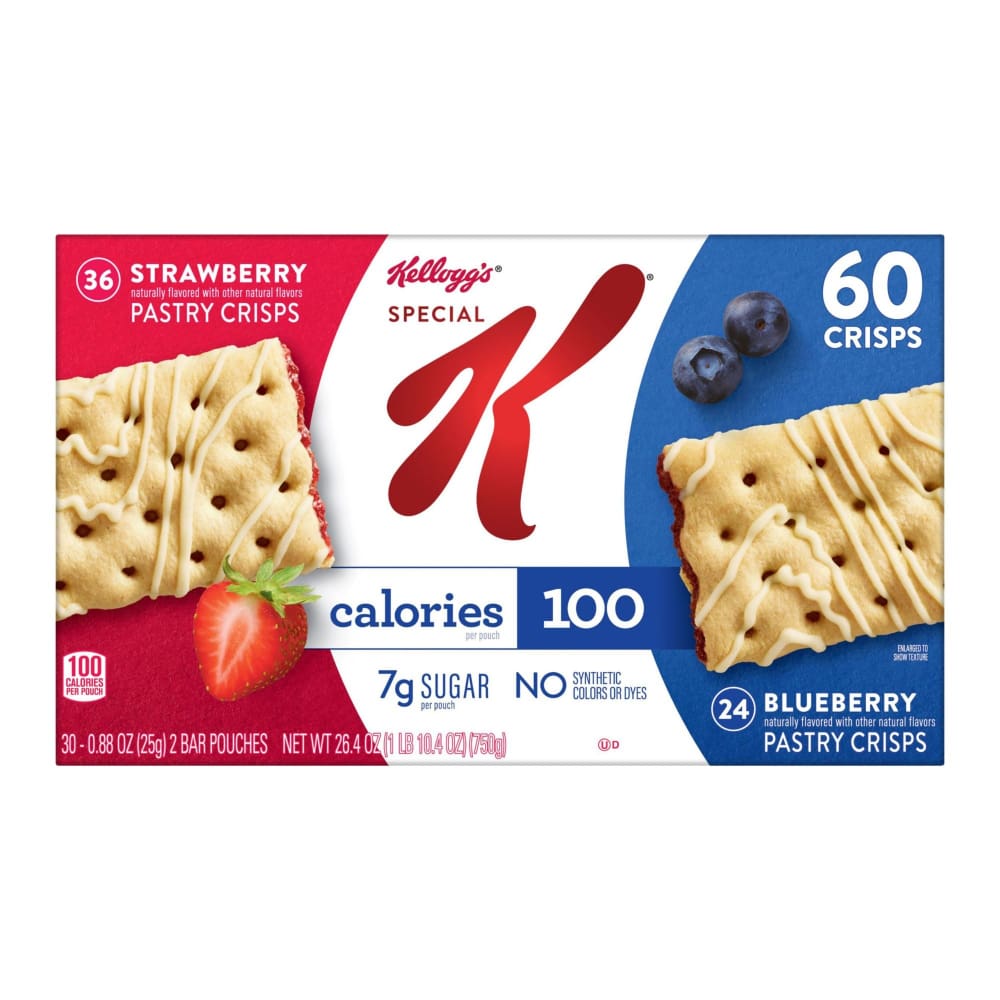Kellogg’s Kellogg’s Special K Pastry Crisps Breakfast Bars Variety Pack 60 pk. - Home/Grocery Household & Pet/Canned & Packaged