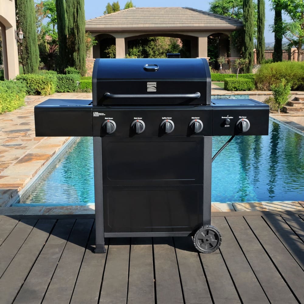 Kenmore Kenmore 4-Burner Gas Grill with Side Burner and Porcelain Coated Lid - Home/Patio & Outdoor Living/Grilling/Gas Grills/ - Kenmore