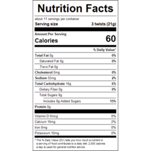 Kenny’s Jumbo Licorice Twists Cinnamon 8oz (Case of 12) - Candy/Wrapped Candy - Kenny’s