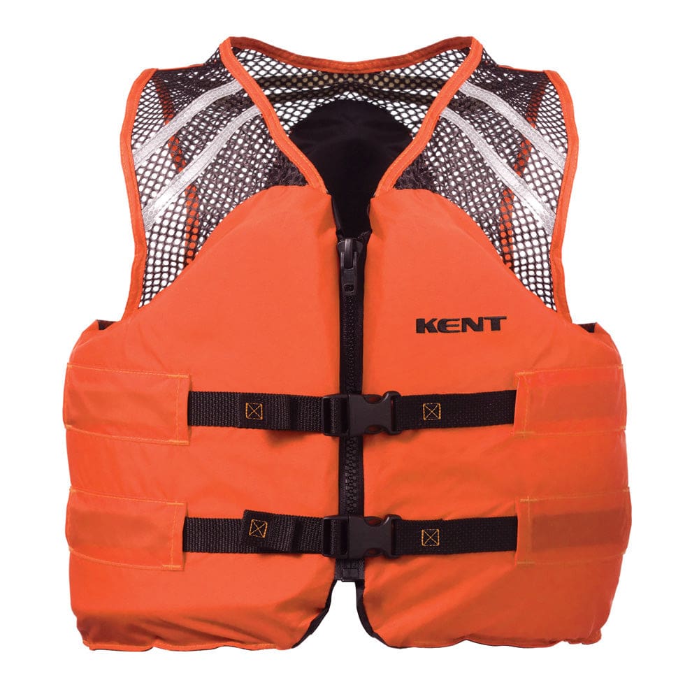 Kent Mesh Classic Commercial Vest - Large - Orange - Marine Safety | Personal Flotation Devices - Kent Sporting Goods