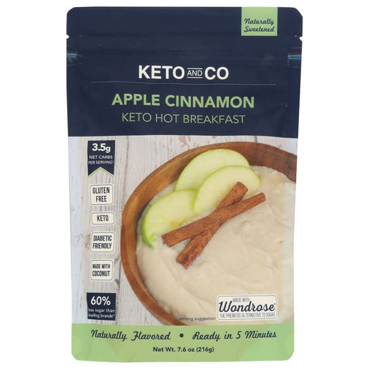 KETO & CO: Breakfast Apple Cinnamon Hot 7.6 oz - Grocery > Breakfast > Breakfast Foods - KETO &