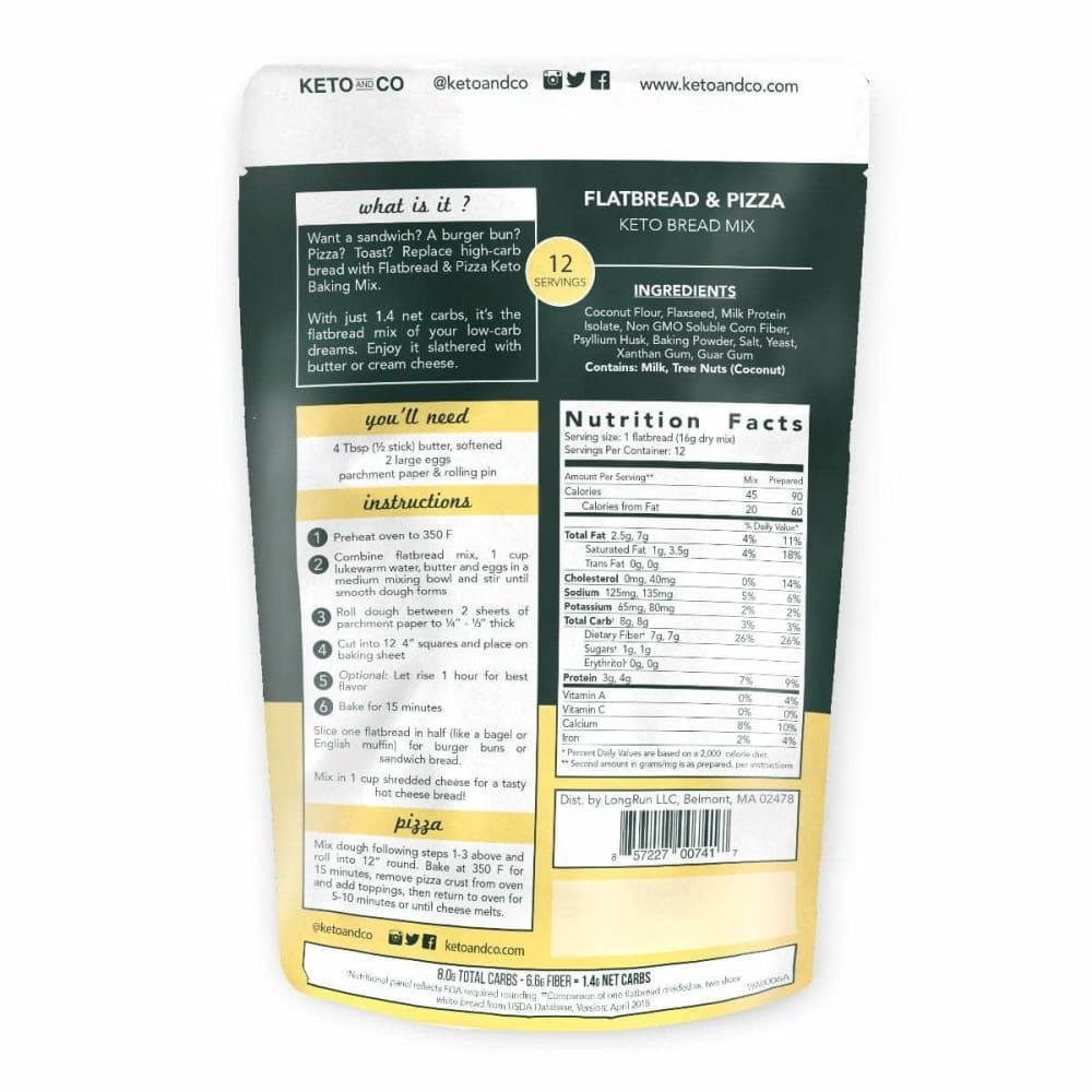 KETO & CO Keto & Co Mix Flatbread & Pizza, 6.7 Oz