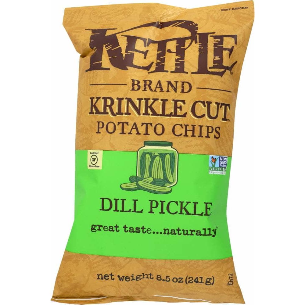 Kettle Brand Kettle Brand Krinkle Cut Potato Chips Dill Pickle, 8.5 oz
