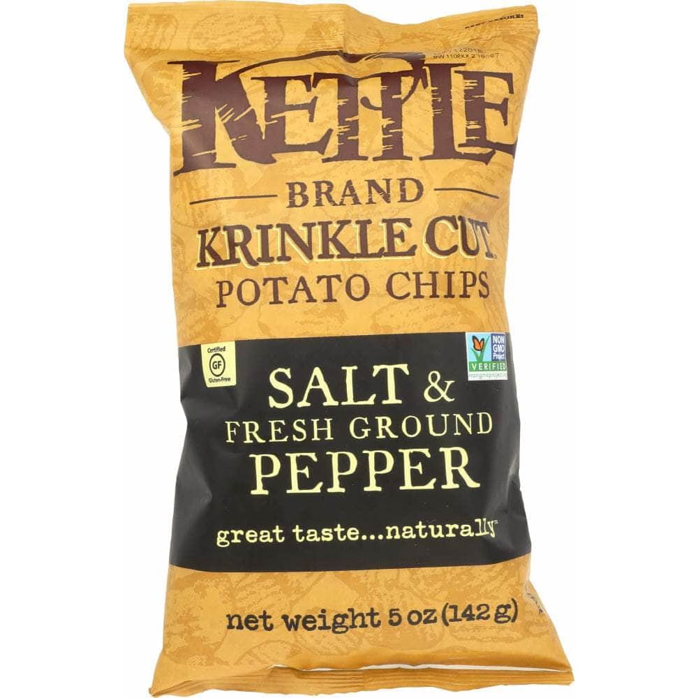 Kettle Brand Kettle Brand Krinkle Cut Potato Chips Salt and Fresh Ground Pepper, 5 oz