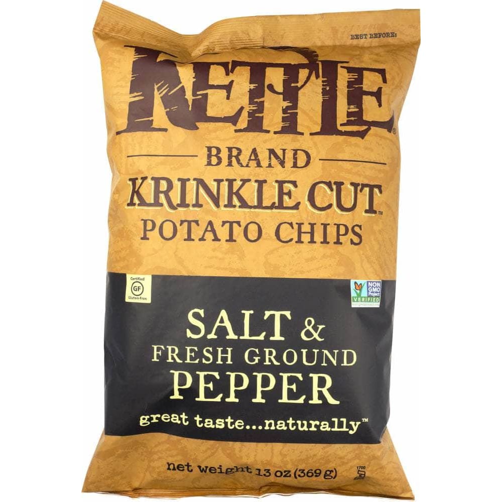 Kettle Brand Kettle Brand Krinkle Cut Potato Chips Salt & Fresh Ground Pepper, 13 oz