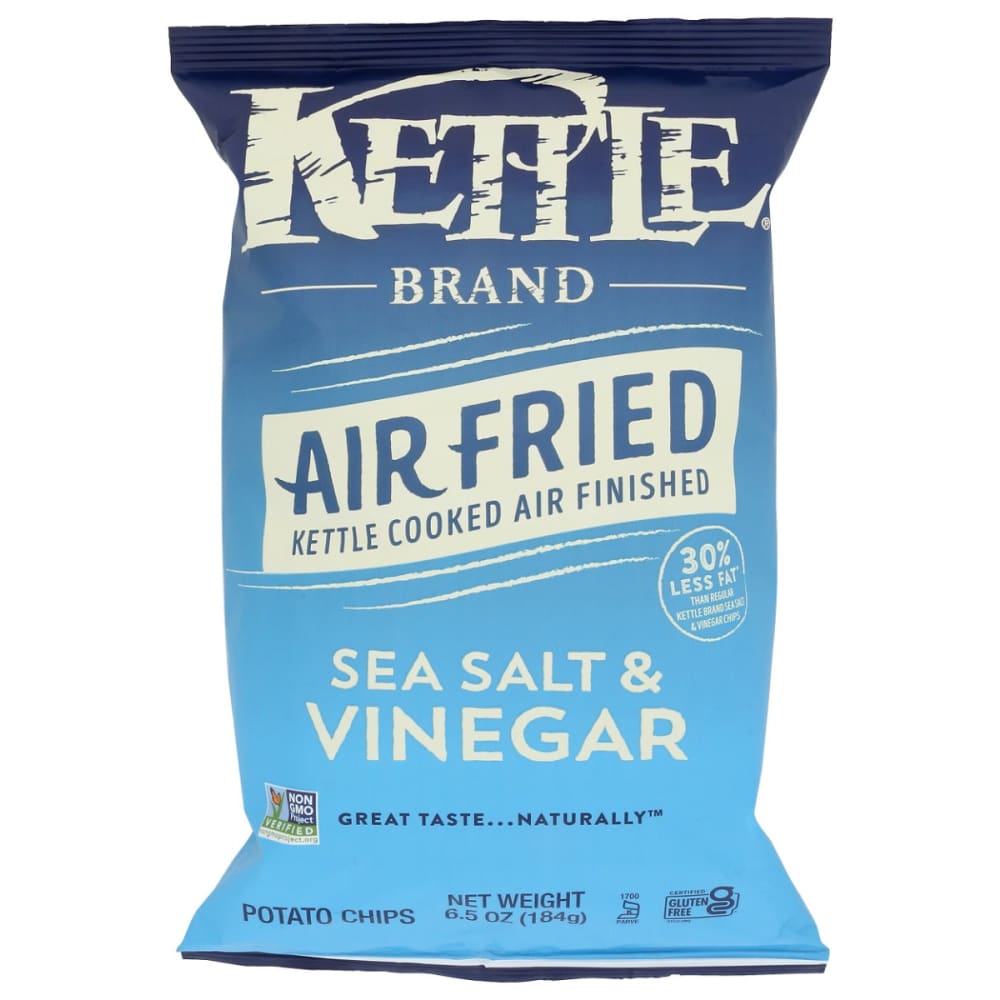 KETTLE FOODS: Air Fried Sea Salt Vinegar Potato Chips 6.5 oz (Pack of 5) - KETTLE FOODS