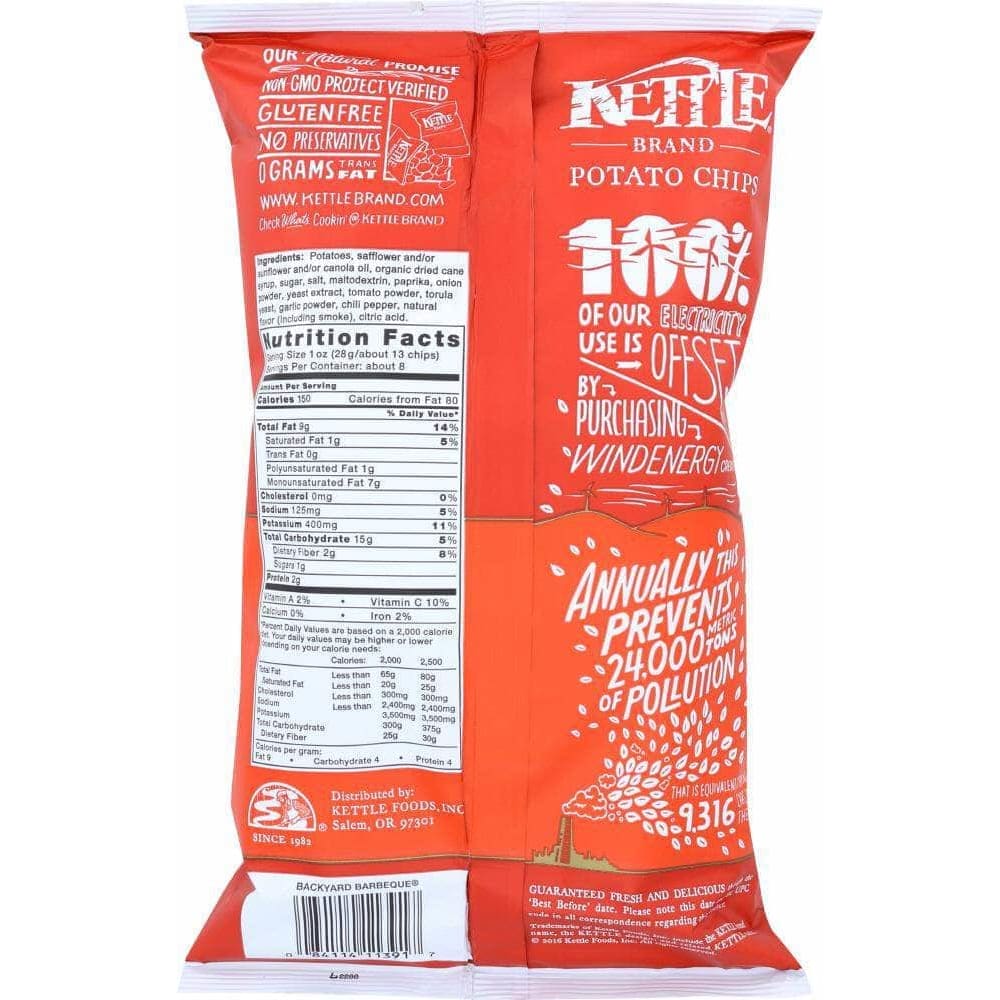 Kettle Brand Kettle Foods Backyard Barbecue Potato Chips, 8.5 oz