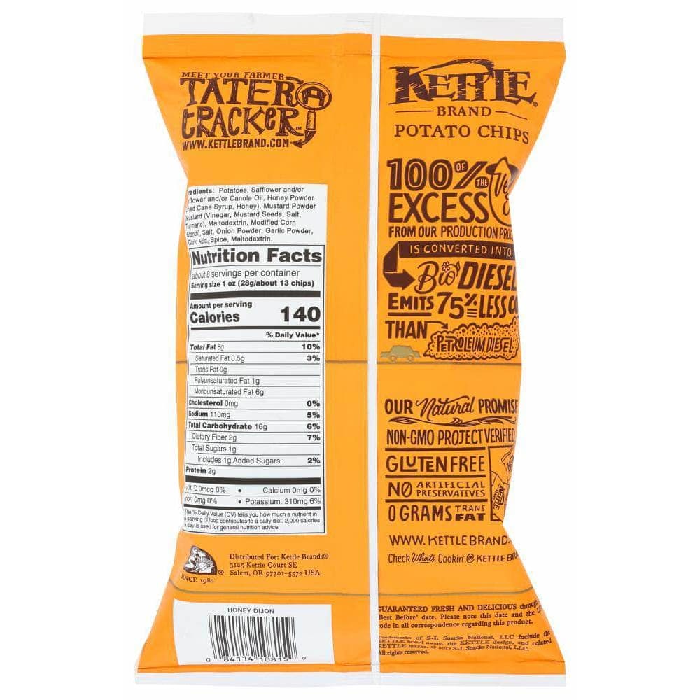 Kettle Brand Kettle Foods Chip Potato Honey Dijon, 8.5 oz