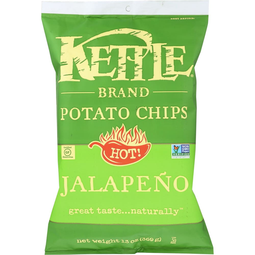 KETTLE FOODS: Chip Potato Jalapeno Party Size 13 oz (Pack of 4) - Grocery > Natural Snacks > Snacks > Potato Chips - KETTLE BRAND
