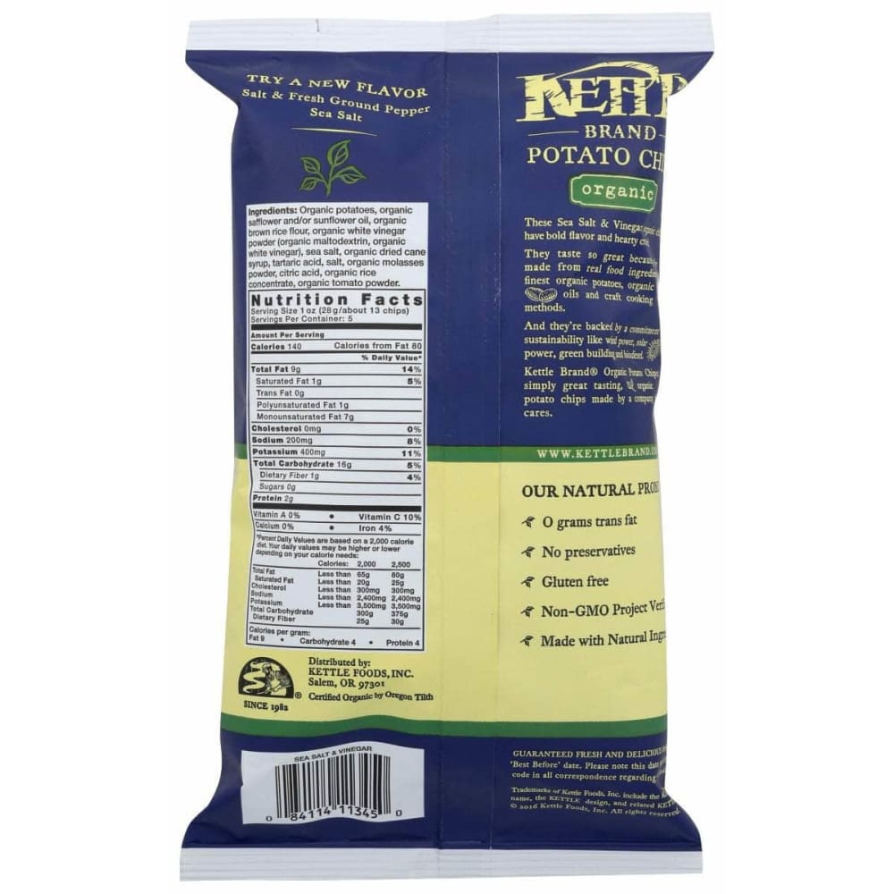 KETTLE FOODS Kettle Foods Sea Salt And Vinegar, 5 Oz