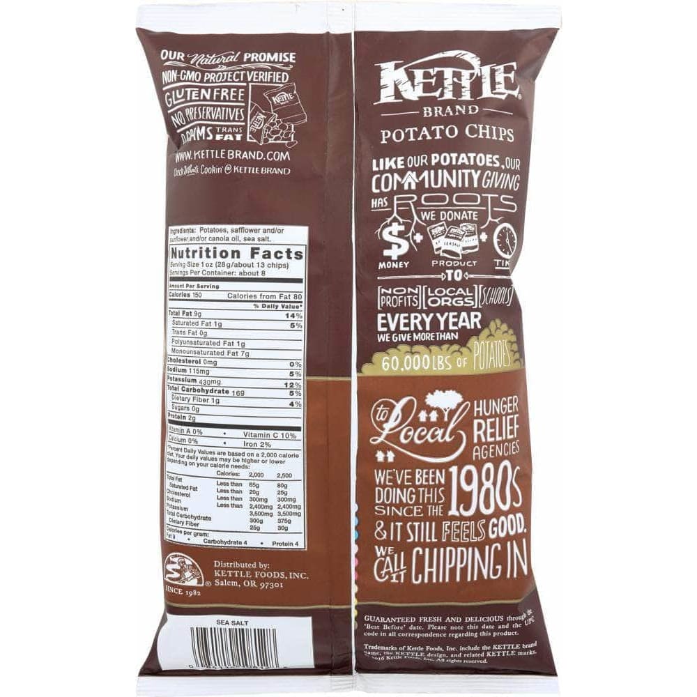 Kettle Brand Kettle Foods Sea Salt Potato Chips, 8.5 oz