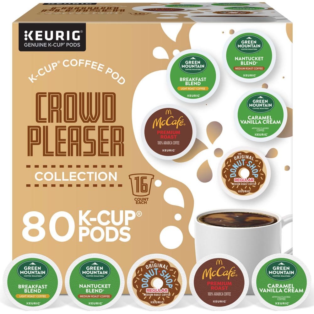 Keurig Crowd Pleaser Variety Pack Single Serve Pods (80 ct.) - New Items - ShelHealth