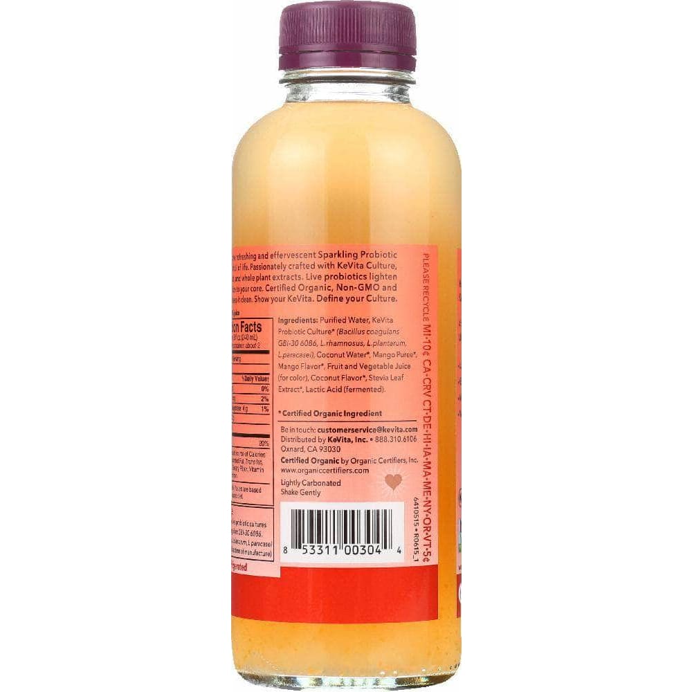 Kevita Kevita Organic Mango Coconut Sparkling Probiotic Drink, 15.2 oz